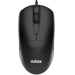 Mouse ottico USB Nilox MOUSB1011, 1200 DPI, 3 tasti, nero