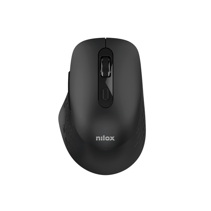 Mouse wireless Nilox NXMODWI01, 2,4 GHz + Bluetooth, 1600 DPI, 6 tasti silenziosi, nero