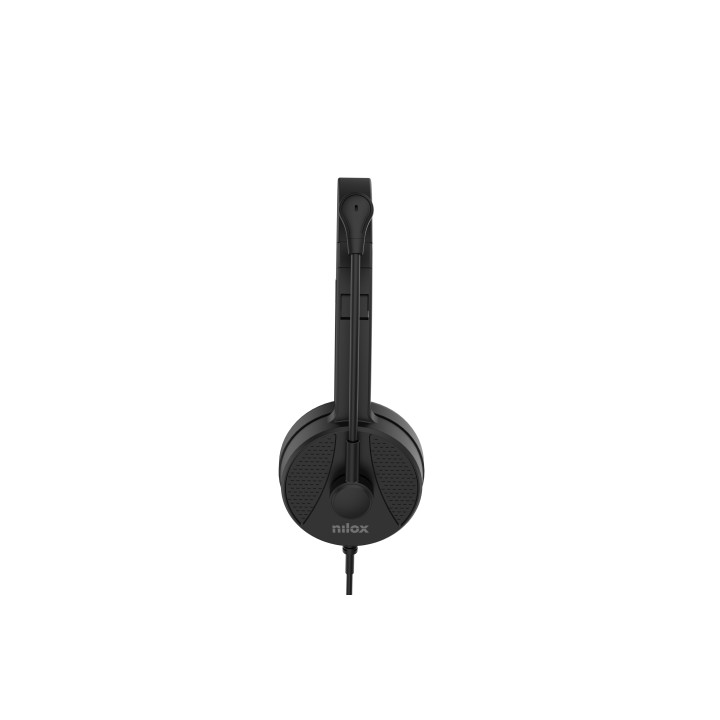 Cuffie con microfono USB Nilox NXAUSB01, stereo on-ear, cavo 1,8 m, nere