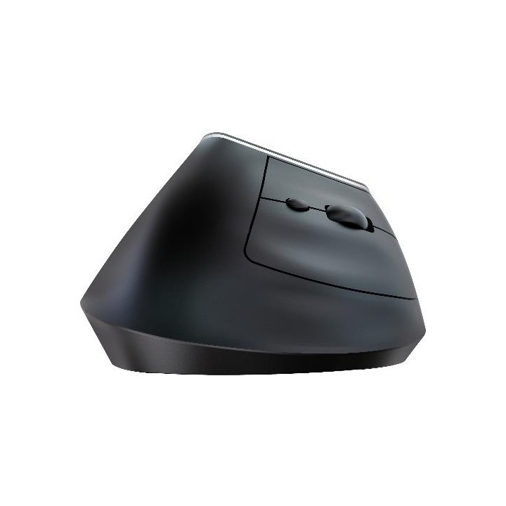 Mouse verticale ergonomico ricaricabile Nilox NXMOEVR01B, Bluetooth 5.2 + 2,4 GHz, 1600 DPI, nero