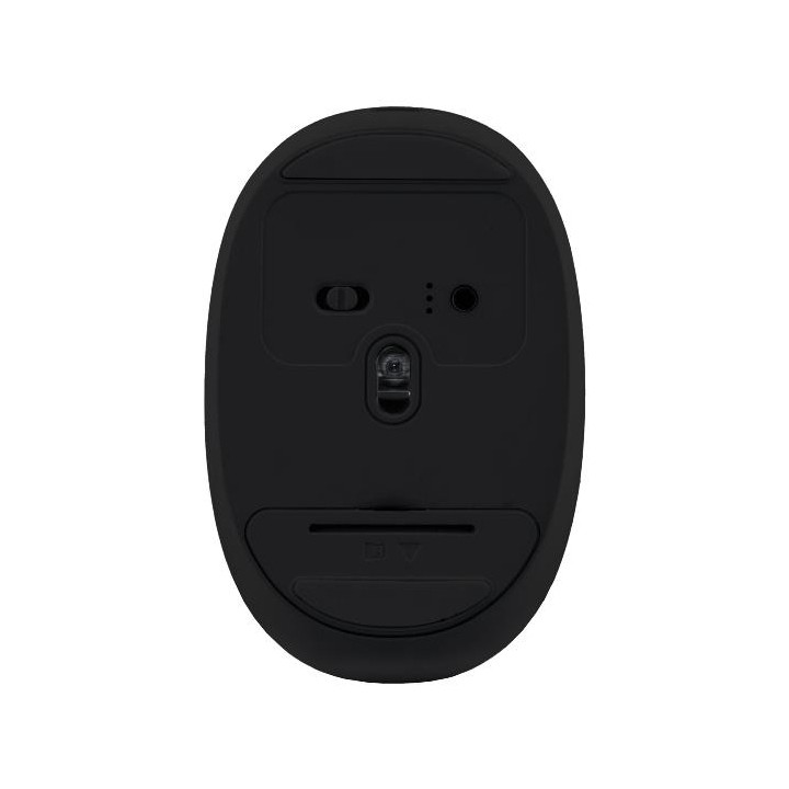 Mouse wireless ricaricabile Nilox NXMDWS102, Bluetooth + 2,4 GHz, 1600 DPI, tasti silenziosi, nero