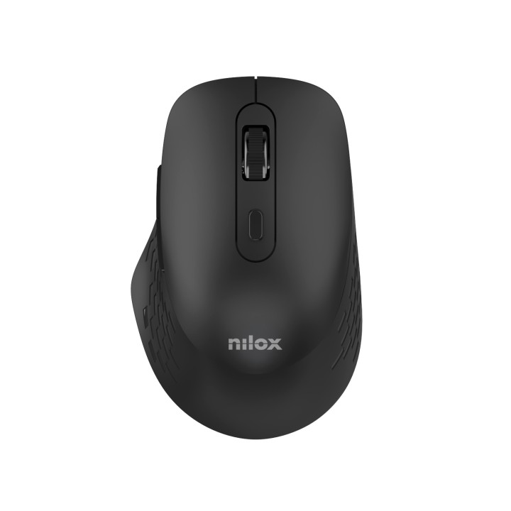 Mouse wireless Nilox NXMODWI01, 2,4 GHz + Bluetooth, 1600 DPI, 6 tasti silenziosi, nero
