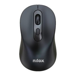 Mouse wireless ricaricabile Nilox NXMDW101, Bluetooth 5.2 + 2,4 GHz, 1600 DPI, nero