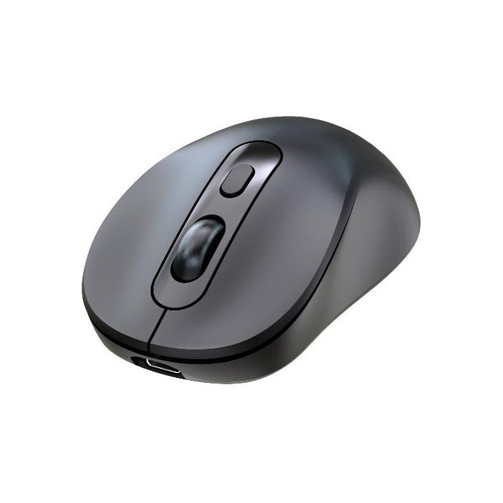 Mouse wireless ricaricabile Nilox NXMDW101, Bluetooth 5.2 + 2,4 GHz, 1600 DPI, nero