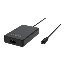 Caricabatterie USB-C GaN per notebook Nilox NXPDCGAN90W, 90 W Power Delivery, nero