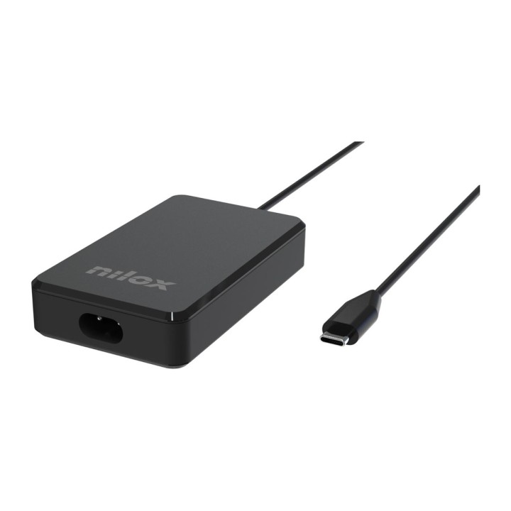Caricabatterie USB-C GaN per notebook Nilox NXPDCGAN90W, 90 W Power Delivery, nero