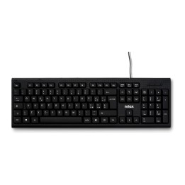 Tastiera USB Nilox NXKBIT000011, layout italiano, 105 tasti, nera