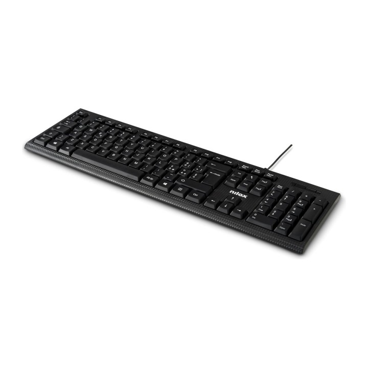 Tastiera USB Nilox NXKBIT000011, layout italiano, 105 tasti, nera