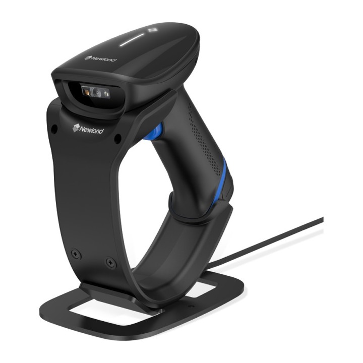 Lettore di codici a barre 2D Newland HR23 Dorada, USB, con supporto regolabile e cavo spiralato da 3,5 m