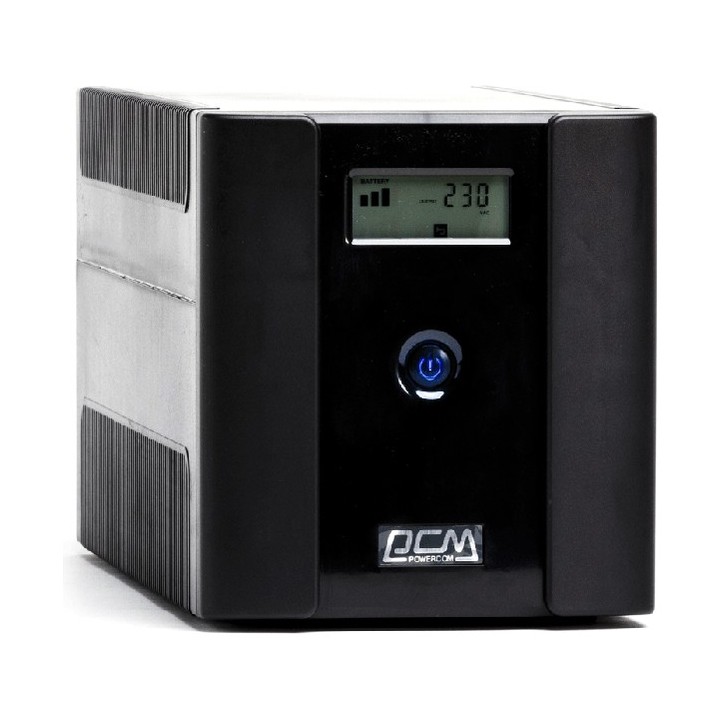 Gruppo di continuità (UPS) Powercom Raptor RPT 1500 LCD, 1500 VA / 900 W, line interactive, 6 prese IEC, USB
