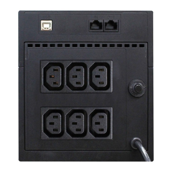 Gruppo di continuità (UPS) Powercom Raptor RPT 1500 LCD, 1500 VA / 900 W, line interactive, 6 prese IEC, USB